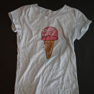 Dude Be Nice Ice Cream Tee Youth Large